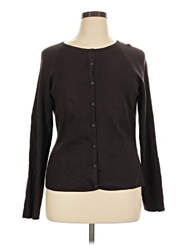 INC International Concepts Long Sleeve Silk Top (view 1)