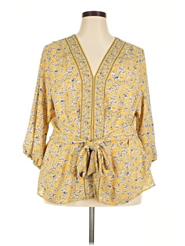 Max Studio 3/4 Sleeve Blouse (view 1)