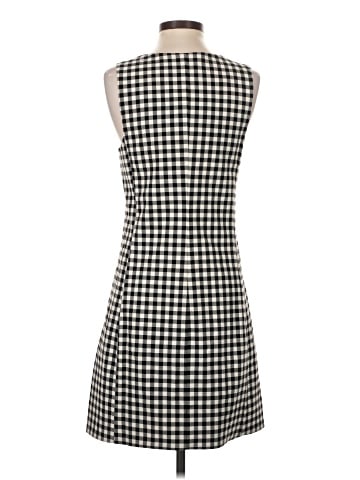 Madewell V-Neck Mini Vest Dress in Gingham (view 2)