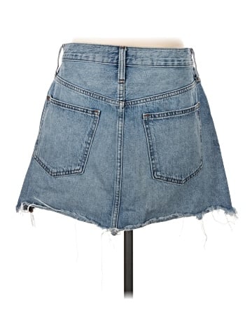Madewell Rigid Denim Relaxed Mini Skirt in Rosehill Wash (view 2)
