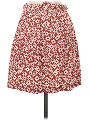 Madewell Paperbag Button-Front Mini Skirt in Falling Daisies (view 2)