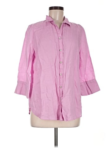 Chico's 3/4 Sleeve Button-Down Shirt (view 1)