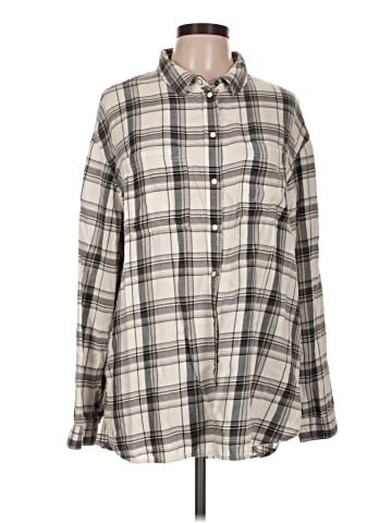 American Eagle Outfitters Long Sleeve Button-Down Shirt (view 1)