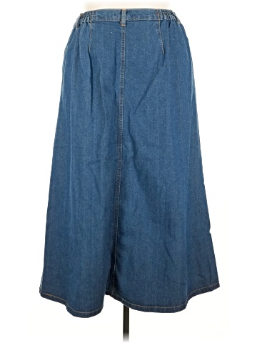 Woman Within Denim Skirt (view 2)