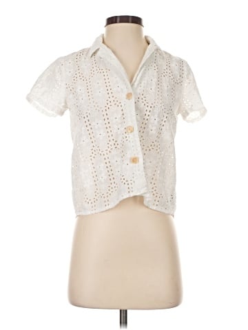 Madewell Eyelet Shrunken Camp Shirt (view 1)