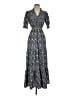 Max Studio Paisley Gray Casual Dress Size XS - photo 1