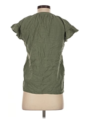 Madewell Lightspun Ruffle-Sleeve Henley Top (view 2)