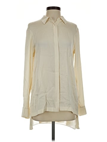 DKNY Long Sleeve Silk Top (view 1)