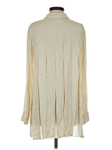 DKNY Long Sleeve Silk Top (view 2)