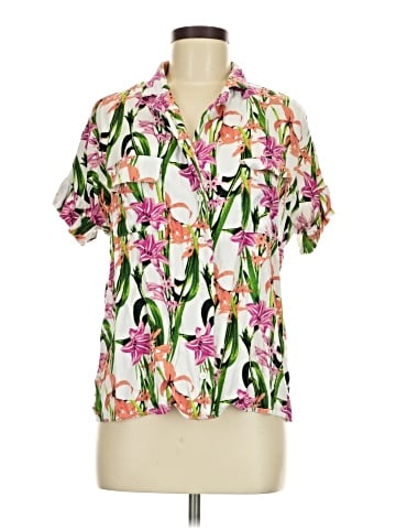 Just Fab Short Sleeve Blouse (view 1)