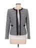 Tahari by ASL 100% Polyester Stripes Gray Jacket Size 4 Petite - photo 1