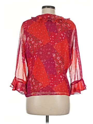edward 3/4 Sleeve Silk Top (view 2)