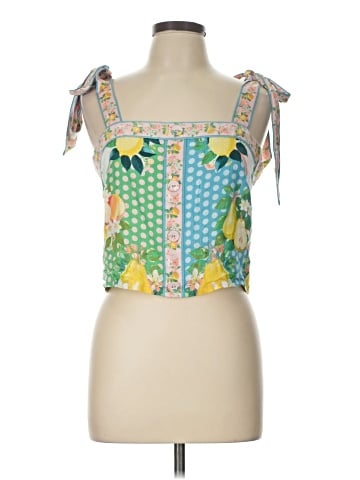 Rose + Olive Sleeveless Blouse (view 1)