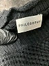 Philosophy 100% Wool Color Block Gray Brown Wool Pullover Sweater Size 6 - photo 7