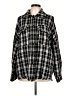 Aqua 100% Polyester Plaid Black Jacket Size L - photo 1