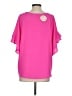 Umgee 100% Polyester Pink Short Sleeve Blouse Size S - photo 2