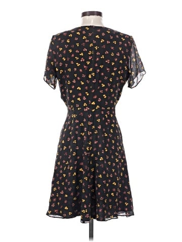 Madewell Silk Button-Front Swing Dress in Feline Floral (view 2)