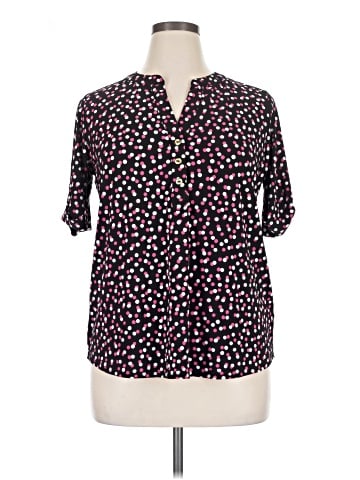 Anne Klein Short Sleeve Blouse (view 1)