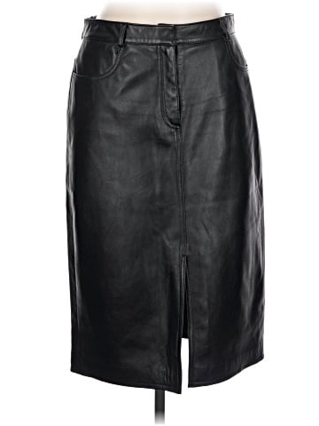 DKNY Leather Skirt (view 1)