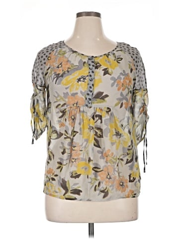 Edme & Esyllte Short Sleeve Silk Top (view 1)
