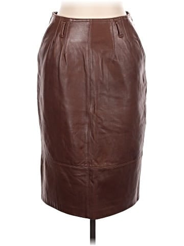 Linda Allard Ellen Tracy Leather Skirt (view 1)