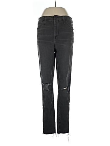Madewell Tall Curvy High-Rise Skinny Jeans in Black Sea (view 1)