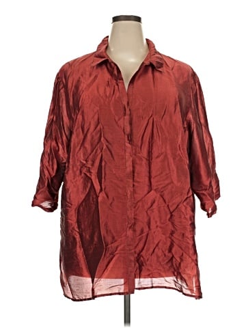 Venezia 3/4 Sleeve Silk Top (view 1)