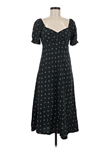 Madewell Sweetheart Puff-Sleeve Midi Dress in Stardot (view 1)