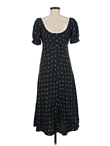 Madewell Sweetheart Puff-Sleeve Midi Dress in Stardot (view 2)