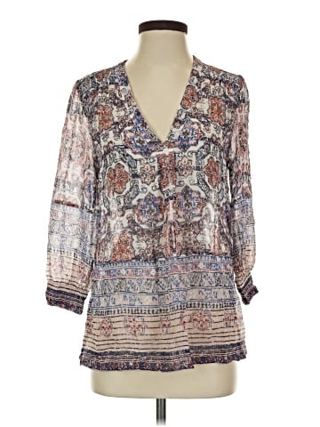 Joie 3/4 Sleeve Silk Top (view 1)