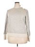 J.Crew Chevron-herringbone Silver Pullover Sweater Size 2X - photo 1