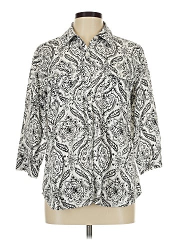 Kim Rogers 3/4 Sleeve Button-Down Shirt (view 1)