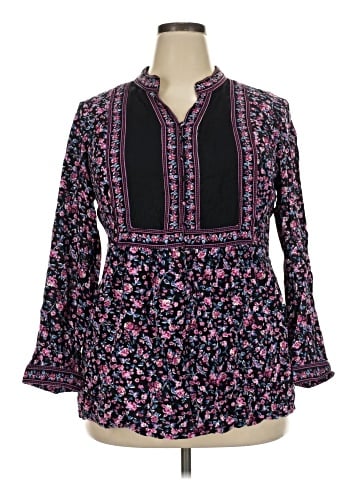 Woman Within Long Sleeve Blouse (view 1)