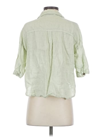 Zara 3/4 Sleeve Button-Down Shirt (view 2)