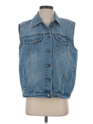 Velvet Heart Denim Vest (view 1)