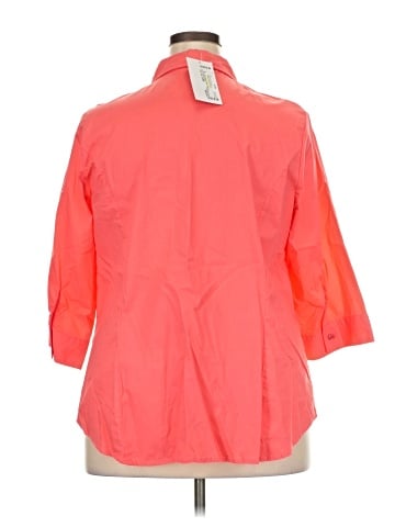 Jessica London 3/4 Sleeve Button-Down Shirt (view 2)