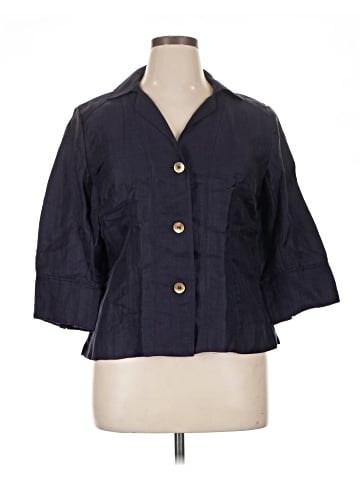 Jones New York Collection 3/4 Sleeve Button-Down Shirt (view 1)