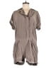 Hinge 100% Silk Solid Gray Romper Size M - photo 1