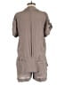 Hinge 100% Silk Solid Gray Romper Size M - photo 2