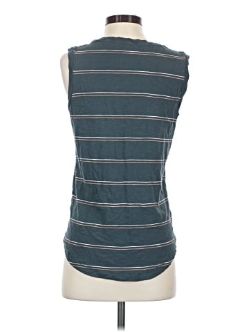 Madewell Whisper Cotton Crewneck Muscle Tank in Braxton Stripe (view 2)