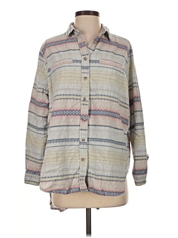 BDG 3/4 Sleeve Button-Down Shirt (view 1)