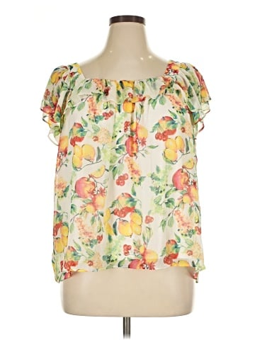 LC Lauren Conrad Short Sleeve Blouse (view 1)