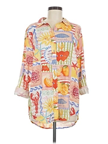 Calypso St. Barth 3/4 Sleeve Button-Down Shirt (view 1)