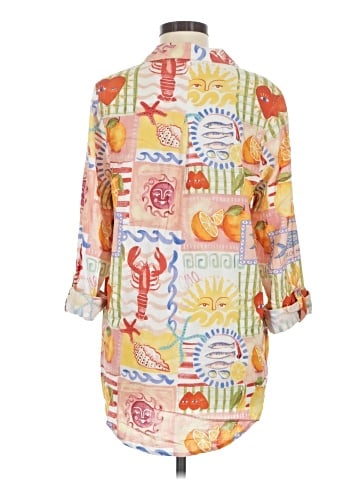 Calypso St. Barth 3/4 Sleeve Button-Down Shirt (view 2)