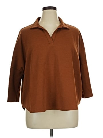 Crown & Ivy 3/4 Sleeve Button-Down Shirt (view 1)
