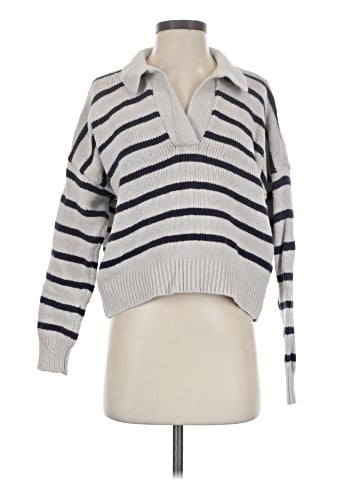 Madewell Dedham Polo Sweater in Stripe (view 1)