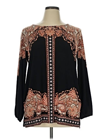 JM Collection Long Sleeve Blouse (view 1)
