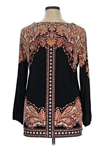 JM Collection Long Sleeve Blouse (view 2)