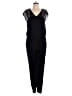 Mossimo 100% Polyester Solid Black Jumpsuit Size L - photo 1