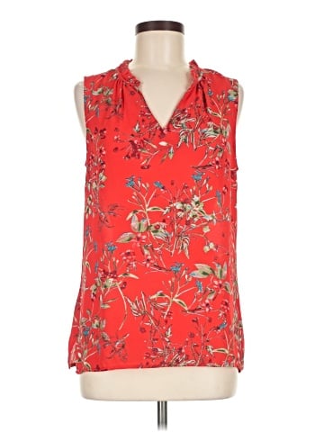 Rose + Olive Sleeveless Blouse (view 1)